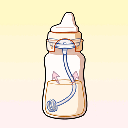 SUCVENT Sippy Cup with Weighted Straw & Handles 300ml - Anti-Spill Training Cup