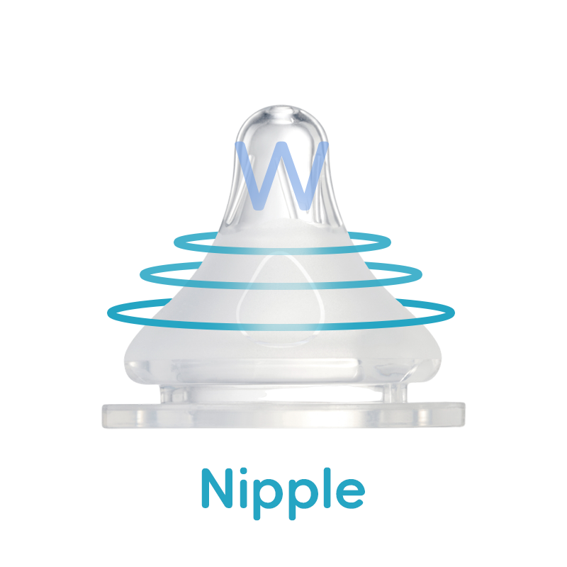 SUCVENT Anti-Choking & Anti-Colic Glass Baby Bottle 120ml with S Nipple (1-3 Months)