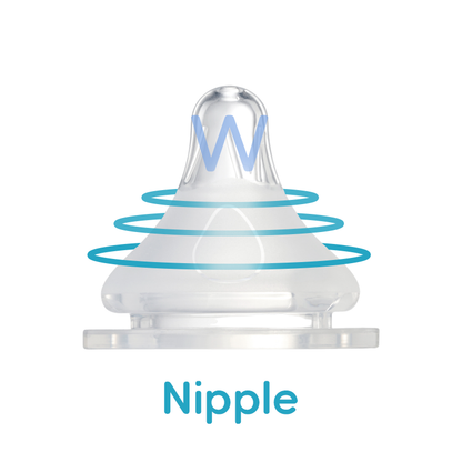 SUCVENT Anti-Choking & Anti-Colic Glass Baby Bottle 120ml with S Nipple (1-3 Months)