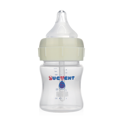 SUCVENT Anti-Choking & Anti-Colic PP Baby Bottle 120ml with S Nipple (1-3 Months)