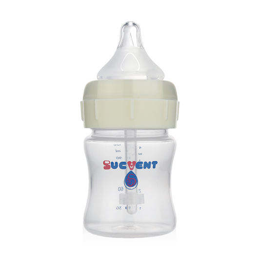 SUCVENT Anti-Choking & Anti-Colic PP Baby Bottle 120ml with S Nipple (1-3 Months)