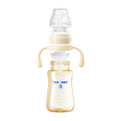 SUCVENT Sippy Cup with Straw and Handles 300ml - Spill Proof Toddler Training Cup