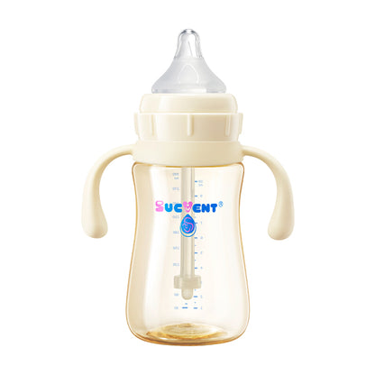SUCVENT Anti-Choking & Anti-Colic PPSU Baby Bottle 300ml with Handles & X-Cut Nipple (7+ Months)